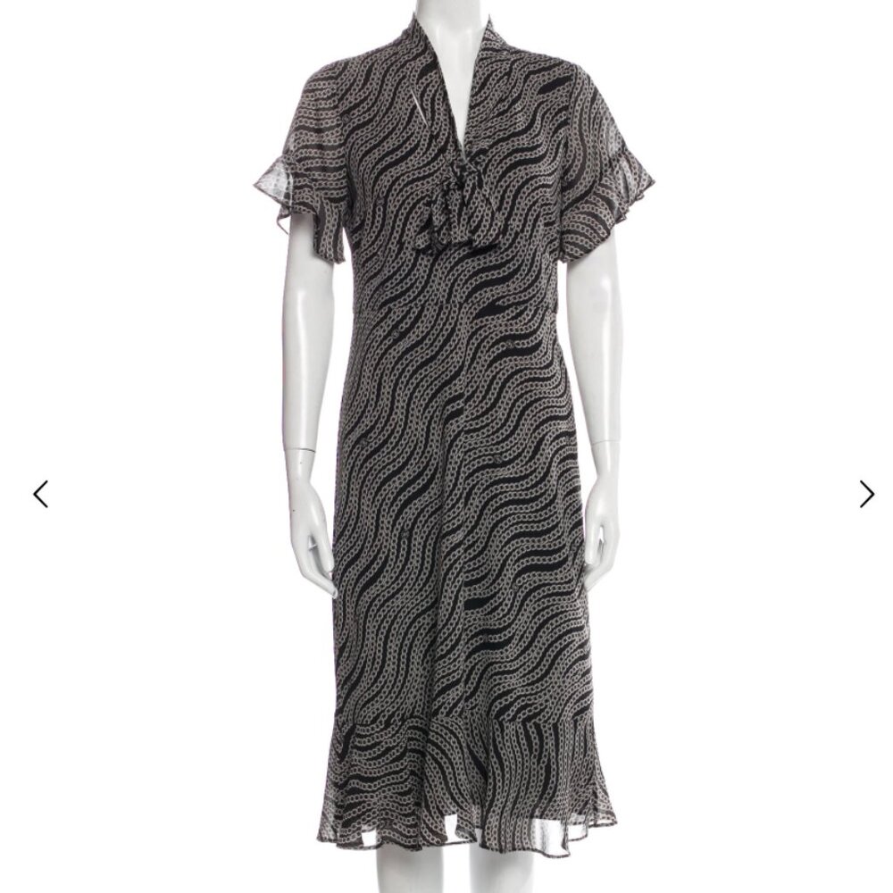 Michael Kors Printed Midi Length Dress